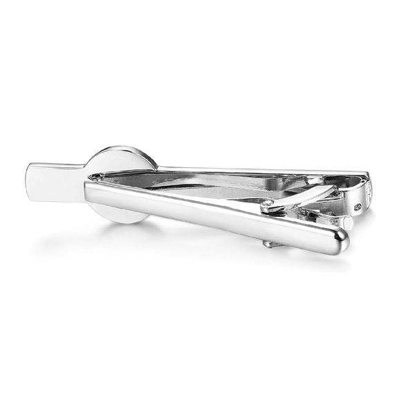 Mens Metal Initial Letter U Tie Bar Clip Silver - Picture 3 of 4